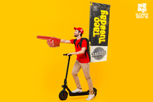 Backpack with double sided flag Promotional Lucaso Signs