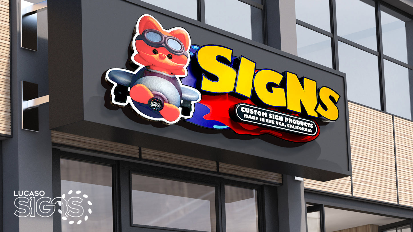 Custom LED Logo Signs for Business | Outdoor Illuminated Cloud Signs