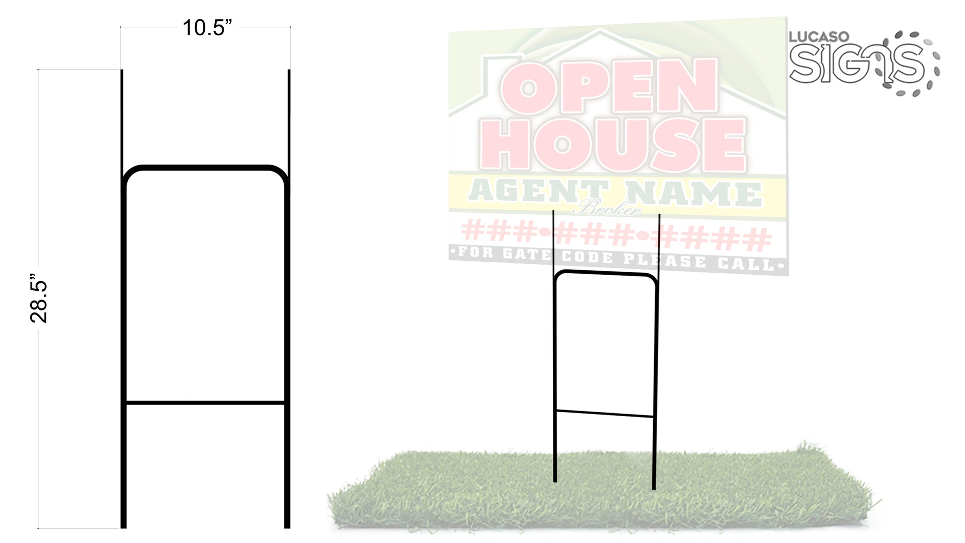 stakes for yard signs and real estate