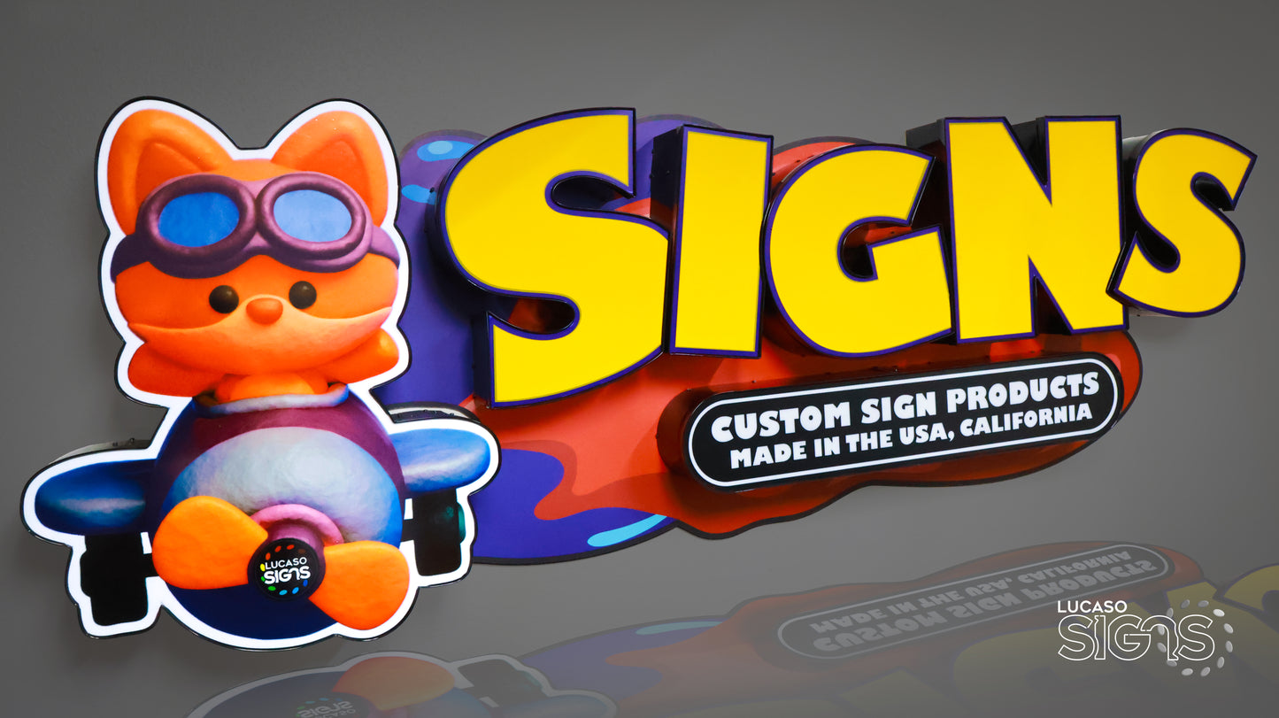 Custom LED Logo Signs for Business | Outdoor Illuminated Cloud Signs