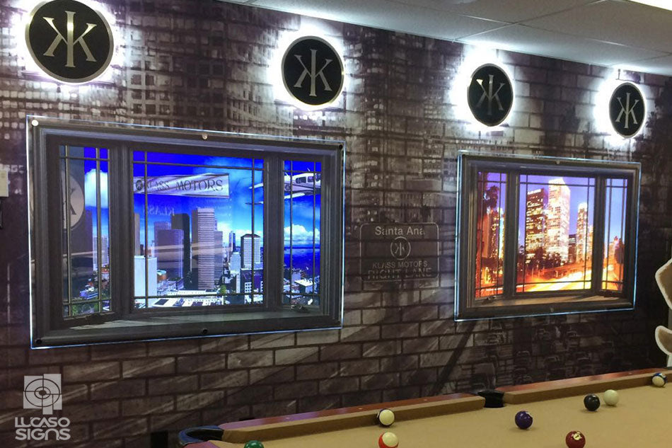 Ultra thin light boxes Custom Logos and Translucents