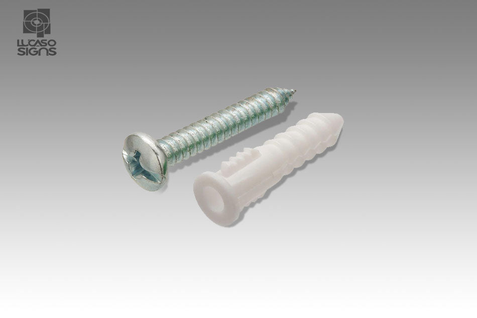 Screws #8-10 x 1 in. with Plastic Anchors (50-Pack)
